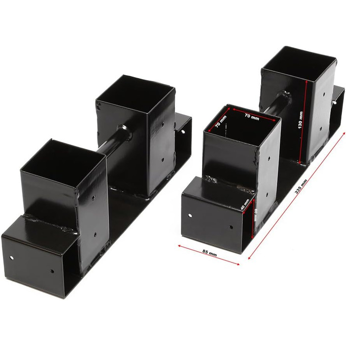 Допоміжний пристрій для укладання дров Wiltec, комплект з 2 шт., 335 x 85 x 130 мм, допоміжний пристрій для укладання дров, підставка для дров та розпалу, тримач для дров