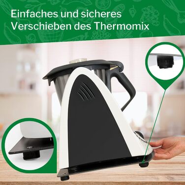 Ковзаюча дошка, сумісна з Thermomix TM31 в антрацитово-сірому кольорі від Leckerhelfer