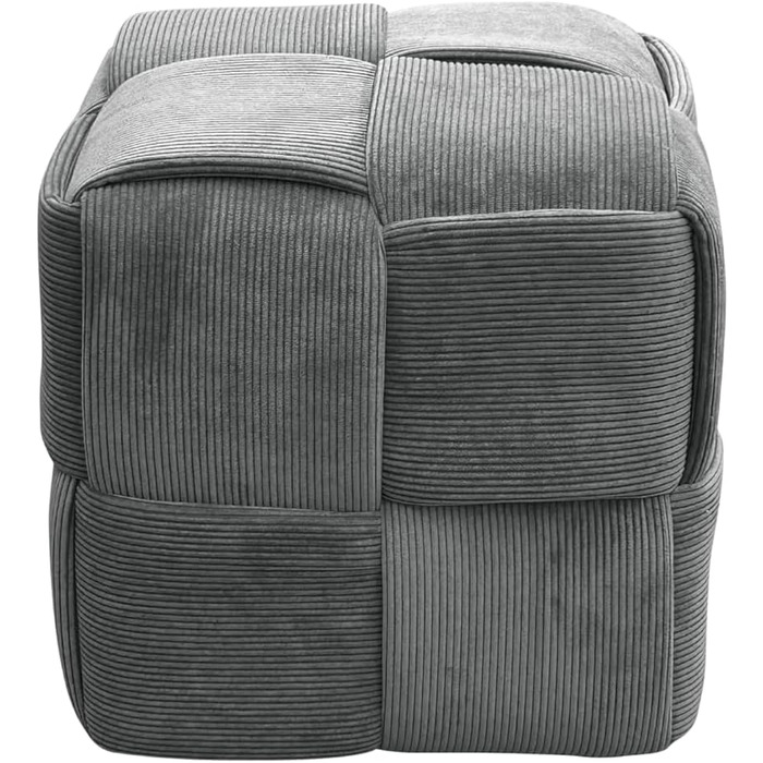 Пуф URBAN/Сірий вельвет/Подушка на підлогу/Табурет/Океан/Ш 40, В 40, Г 40 см