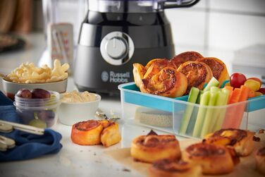 Кухонний комбайн Russell Hobbs Multi Міксер/Блендер/Подрібнювач/Різак/Мішалка Кухонний комбайн Matt Black (змішування, нарізка та решітка тощо, аксесуар, безпечний для посудомийної машини, 600 Вт)24732-56 Кухонний комбайн чорний