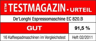 Кавоварка для еспресо De'Longhi EC 820 / 15 бар / портафільтр, чорний
