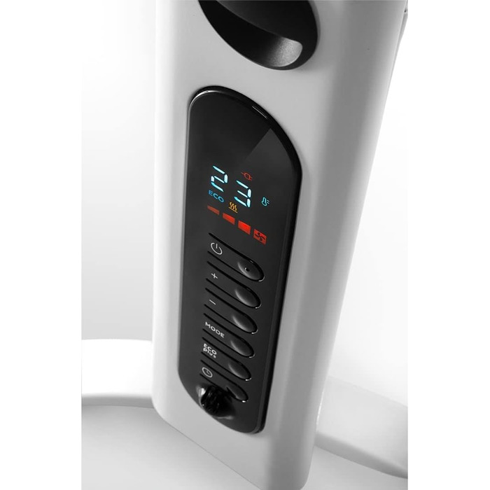 Конвекторний обігрівач De&39Longhi HSX Slim Style HSX4320E - Тепловентиляторний обігрівач з 3 режимами нагріву для швидкого нагрівання, цифровий термостат для контролю температури, 24-годинний таймер, ручки для перенесення, функція захисту від замерзання,