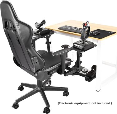 Крісло-кріплення для симулятора польоту Anman, багатофункціональне гоночне крісло, сумісне з важелем та дросельною заслінкою Airbus A10C, рокером та дросельною заслінкою, багатосценне застосування, джойстик та педаль дросельної заслінки не входять до комп