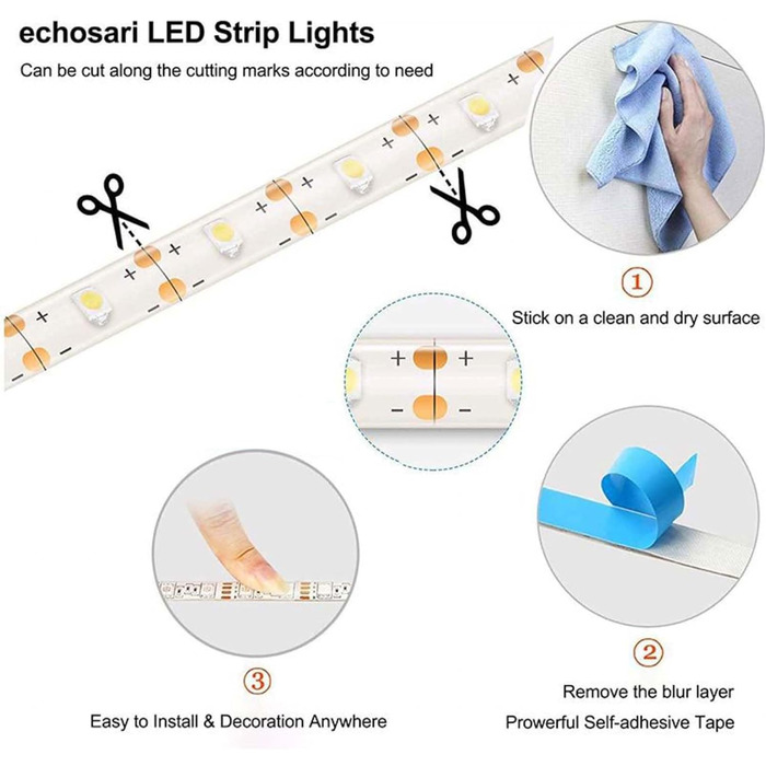 Світлодіодна стрічка з живленням від батареї, 8 режимів світлодіодної стрічки з живленням від батареї, світлодіодна стрічка з таймером, світлодіодна стрічка з можливістю затемнення з пультом дистанційного керування, водонепроникні світлові стрічки, світло