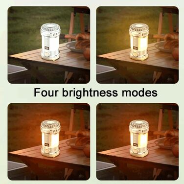 Кемпінговий вентилятор-ліхтар акумуляторний світлодіодний ліхтар цифровий дисплей 3 швидкості практичний кемпінговий ліхтар ідеально підходить для намету на відкритому повітрі, кемпінгу, вентилятор-ліхтар