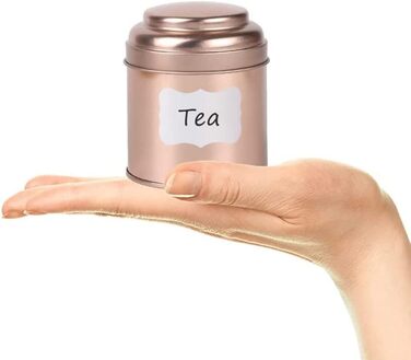 Маленьких чайних банок з герметичними подвійними кришками, міні-банки та маленькі круглі кухонні баночки для чаю (срібні), 6