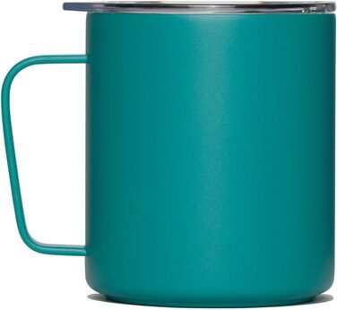 Кемпінгова кружка MiiR, вакуумна ізоляція, бризкозахищена, розсувна кришка, що щільно прилягає, конструкція з нержавіючої сталі, колір Coastal Teal, 340 мл (12 унцій)