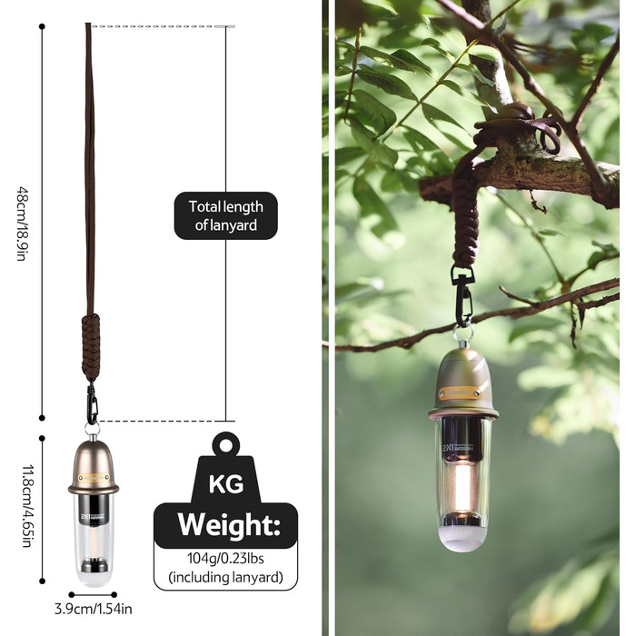 Підвісні світильники для рюкзаків, 4 Light Tent Lights, Rechargeable Camping Lights Portable Lights