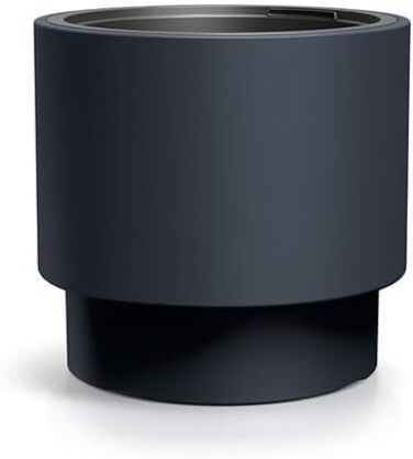 Великий вуличний горщик для квітів - Квітковий горщик із вставкою, Пластиковий квітковий горщик, Великий вуличний квітковий горщик, Горщик для квітів, для саду та балкону (MDBHEN, 30 см Антрацит) 30 см Антрацит Mdbhen