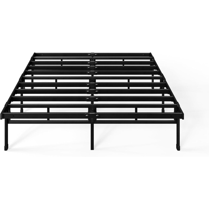 Ліжко Zinus Justin 140 x 190 см висота 36 см з місцем для зберігання під ліжком металева платформа чорного кольору