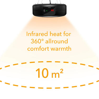 Обігрівач інфрачервоний Trotec IR 1550 SC 1500W + LED Black (1410003812)