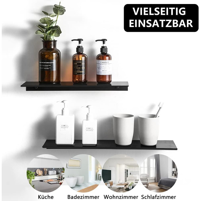 Полиця для душу Bestdon Полиця для душу без свердління, 2 шт. Полиця для ванної кімнати, Полиці для душових кошиків Алюмінієва сам