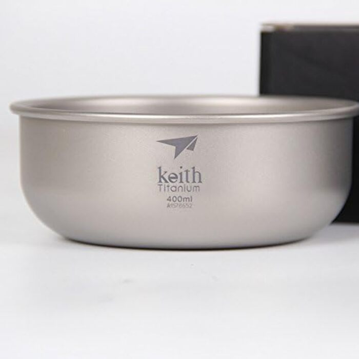 Титанові миски для кемпінгу Keith, 300 мл - 900 мл, для кемпінгу та активного відпочинку, 400 мл