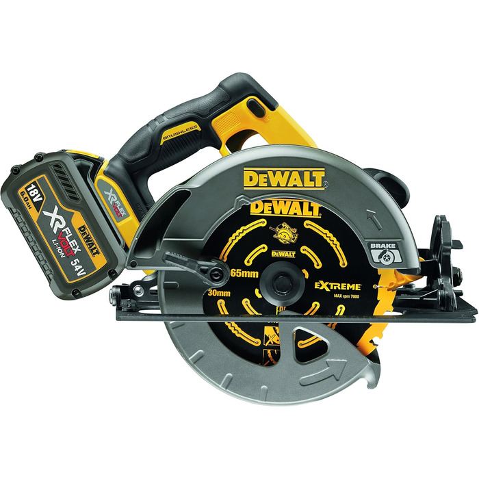 Акумуляторна портативна дискова пила Dewalt, 54 В, Flexvolt, , DCS575NT-XJ