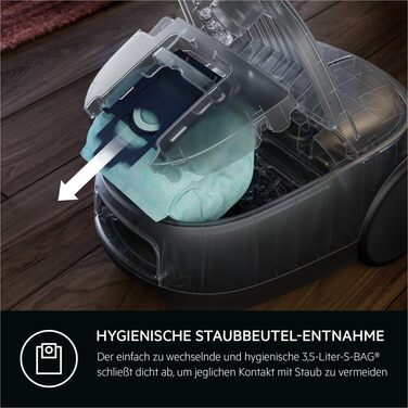 Пилосос із мішком AEG HYGIENIC 6000, 850 Вт, 3 роки гарантії, AB61H6SW Matt Wei