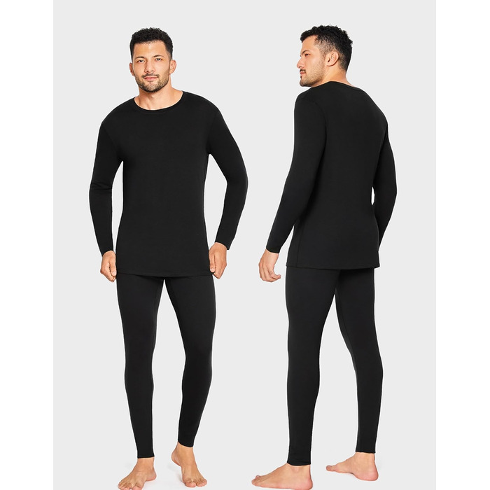 Чоловічий комплект білизни зі 100 мериносової вовни, м&39яка зимова термобілизна, тепла лижна білизна з мериносової вовни, сорочка з довгими рукавами та штани (розміри M-XXL) XL 250 г/м Чорний