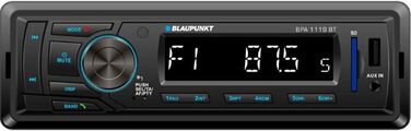 Автомагнітола Blaupunkt BPA1119BT, 1 DIN, Bluetooth, USB, чорний сингл