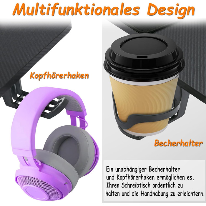 Ігровий стіл Suusonly, 140 x 60 см, МДФ / сталь / вуглецеве волокно, чорний