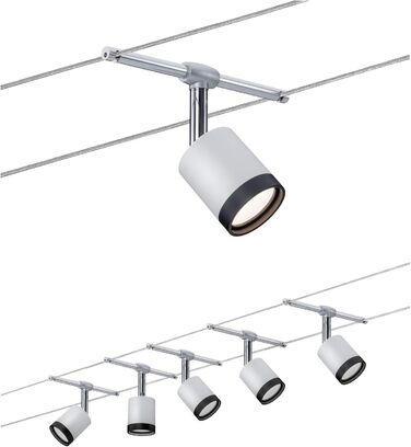 Світлодіодна система освітлення Wire System TubeLED 5x4Вт, білий/матовий хром, 230/12В, стельовий світильник-трос