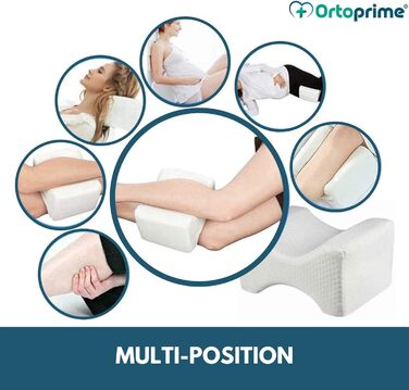 Ортопедична подушка для колін та ніг OrtoPrime - Подушка для колін для тих, хто спить на боці - Подушка для колін знімає тиск, зменшує напругу та виправляє поставу спини - Піна з ефектом пам&39яті