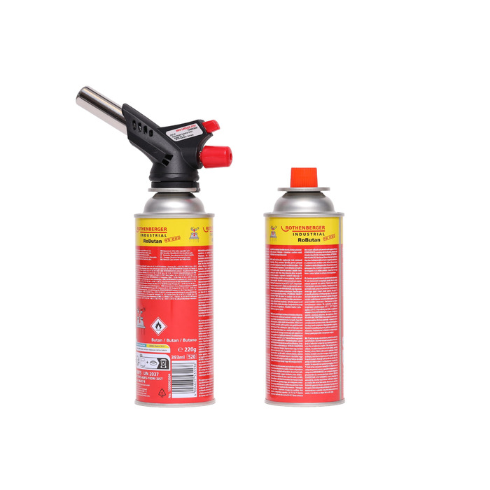 Промисловий газовий пальник ROTHENBERGER RS 220 Робота над головою Обертання на 360 вкл. 2 x газові картриджі RoButan 220 г / 393 1000003307