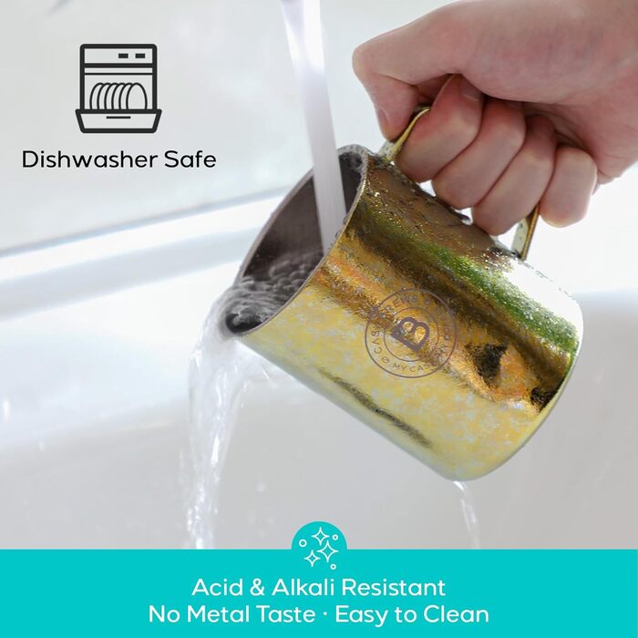 Титанова чашка CASABREWS Gold з кришкою, золота