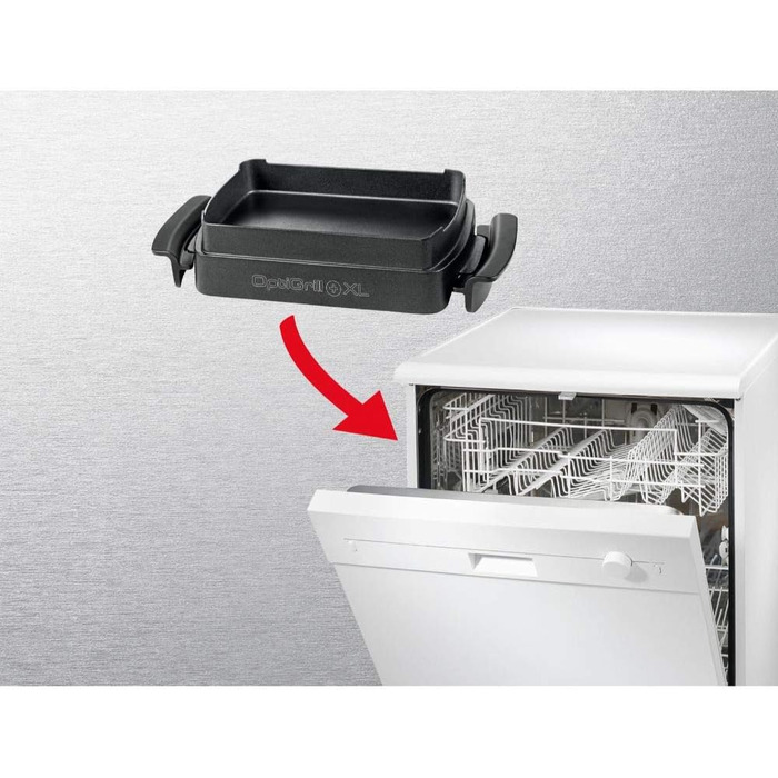 Деко для перекусів і випічки Tefal XA726870 OptiGrill XL (підходить тільки для OptiGrill XL, з антипригарним покриттям, ємність 2 л, можна мити в посудомийній машині), чорний