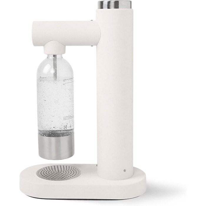 Машина для блискучої води в матовому білому кольорі - включає пляшку для води об'ємом 900 мл - виготовлена з нержавіючої сталі - сумісна з циліндрами Sodastream, що закручуються 60 л / 425 г, матовий білий