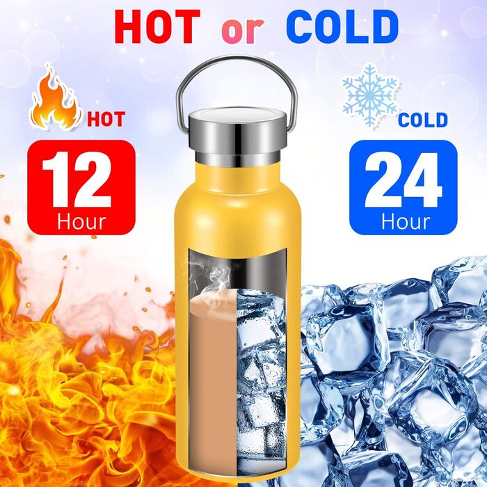 Мл з нержавіючої сталі Спортивна пляшка для води з подвійними стінками з ізоляцією з кришкою з ручкою Металева пляшка для води Баг