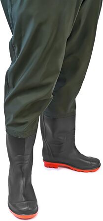 Вейдерси Omega розмір 43-46 100 водонепроникні гумові рибальські штани з нековзною підошвою, регульовані підтяжки, рибальські вейдерси з ПВХ для чоловіків, забродні чоботи для риболовлі та роботи у воді