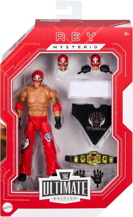 Колекційна фігурка Mattel WWE Ultimate Edition Rey Mysterio Fan TakeOver зі змінними аксесуарами, додатковими головами та змінними руками HVV70