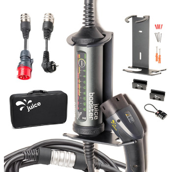 Комплект Juice Booster 2 Wallbox EU, мобільний настінний бокс 22 кВт без установки, зарядний пристрій для BEV із зарядним кабелем