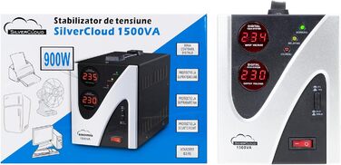 Стабілізатор напруги SilverCloud 1500 ВА 900 Вт 1500 ВА / 900 Вт