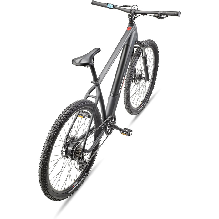 Гірський велосипед TELEFUNKEN 29 дюймів для чоловіків та жінок Електричний велосипед із заднім двигуном потужністю 250 Вт та акумулятором 468 Втгод 7-швидкісний перемикач швидкостей Дискові гальма Hardtail MTB Pedelec, колір Granite Grey M919