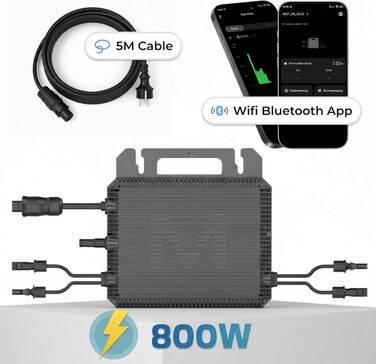 Балконна електростанція SUNNIVA 920 Вт з накопичувачем 2,24 кВтгод Marstek B2500-D, двофазна розетка FULLBLACK, комплект фотоелектричної сонячної системи з накопичувачем сонячної енергії, 2 двосторонні модулі скло-скляні N-типу потужністю 460 Вт 920/800 В