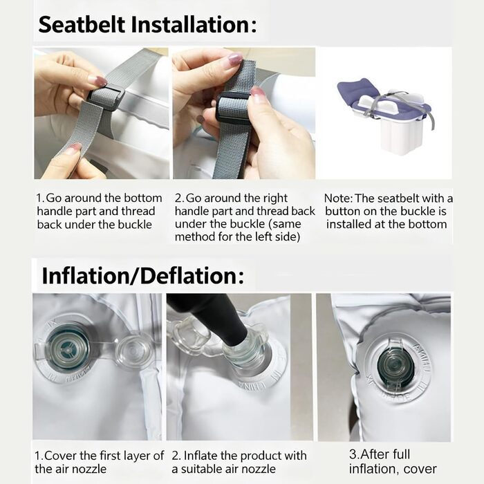 Легкий дорожній матрац для малюків, двосторонній флок, конструкція для швидкого надування, підходить для літака, автомобіля, використання на вулиці, складне дитяче ліжечко з насосом