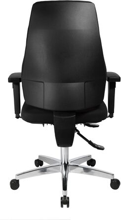 Офісне крісло, стілець для роботи, широке контурне сидіння, включаючи підлокітники з регульованою висотою, контурна оббивка, чорний чохол, 111.0 x 60.0 x 59.0, 99GBC0 P91