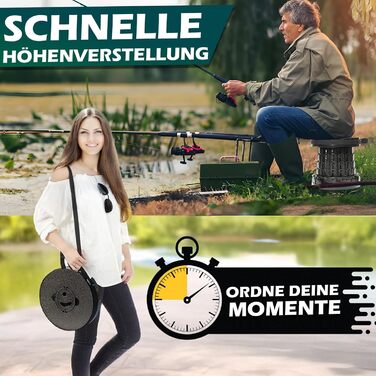 Портативний міні-телескопічний складаний стілець COOLYNX, покращений товстіший складаний стілець, легкий складаний стілець вантажопідйомністю 450 кг, ідеально підходить для кемпінгу, риболовлі, походів, барбекю, сірого кольору