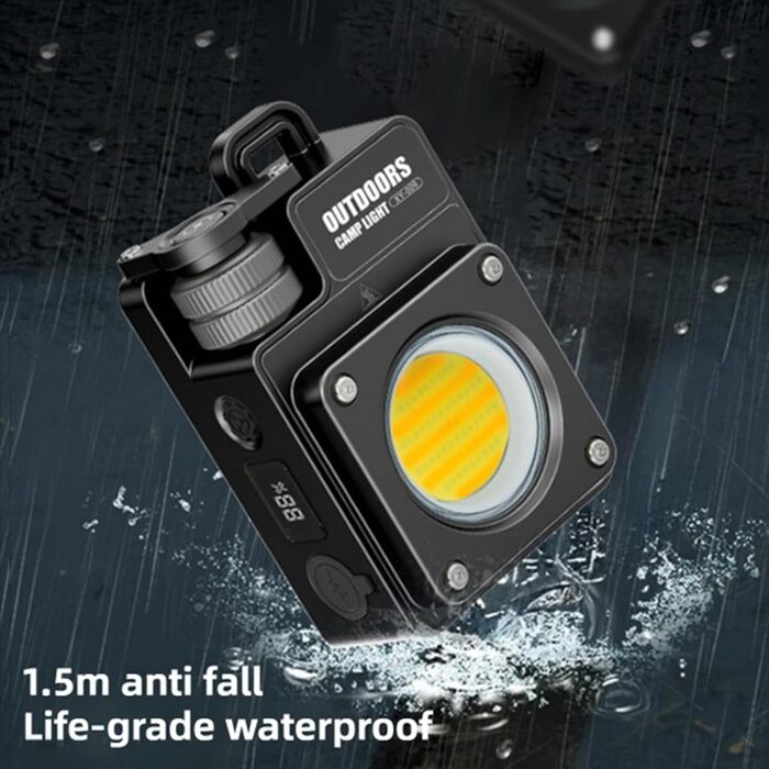 Ліхтарі для кемпінгу, світлодіодний ліхтарик та ліхтарик 3500 лм з акумуляторною батареєю 3000 мАг, регульована яскравість для кемпінгу, походів, аварійного відключення живлення (ЧОРНИЙ) Чорний