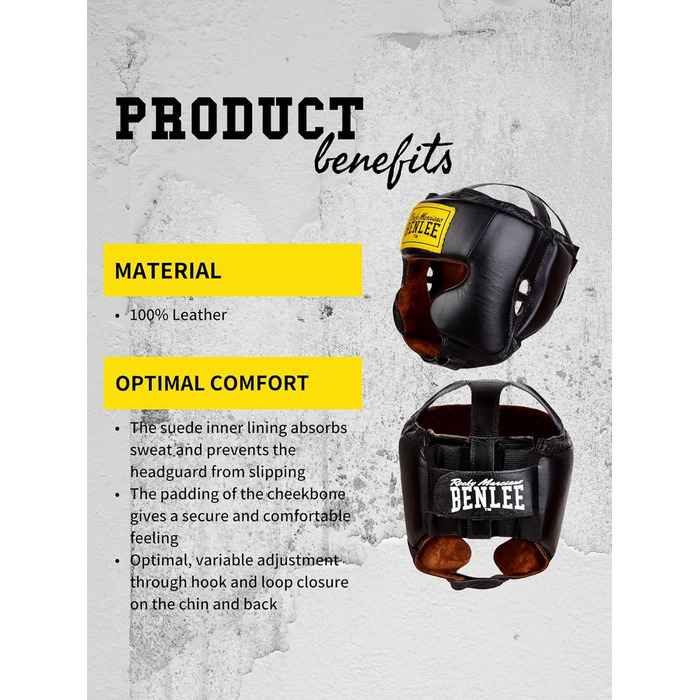 Шкіряний захисник для голови BENLEE Tyson L-XL чорний