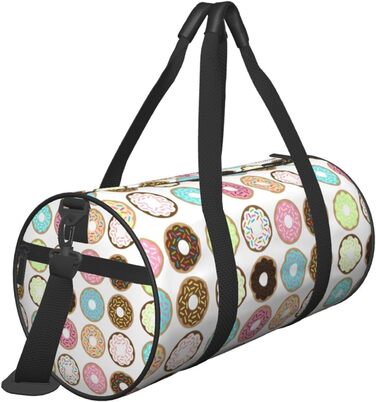 Спортивна сумка для подорожей, з квітковим принтом, дорожня сумка на ніч, чорна, універсальний розмір