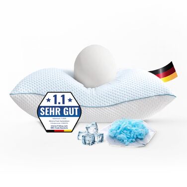 Подушка з піни з ефектом пам&39яті 80x80 - Ергономічна подушка для підтримки шиї та сну на боці, комфортна подушка для дорослих з чохлом, подушка для сну в ліжку - М&39яка подушка