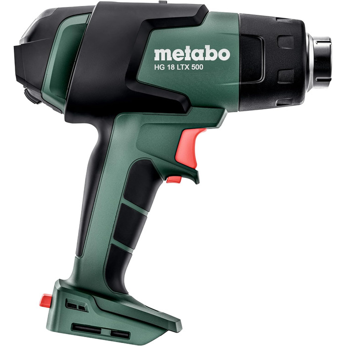 Акумуляторний фен Metabo HG 18 LTX 500 - 610502850 - 18 В - Легкий фен для потужного нагрівання - Без акумулятора та зарядного при