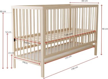 Дерев&39яне дитяче ліжко, багатофункціональне дитяче ліжко, що трансформується в бічне ліжко/підставку для малярної дошки/стіл, регульована висота, без матраца, 140x60x90 см