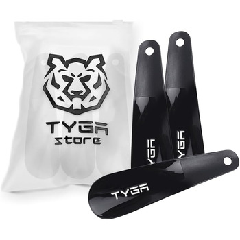 Чорний ріжок для взуття, універсальний - для всіх туфель, каблуків, черевиків і кросівок (лічильник - зручний для чоловіків, жінок