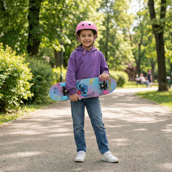 Дерев&39яний скейтборд Disney Stitch, 61 см, нековзний, легкий та стійкий, 20-50 кг