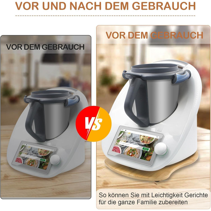 Розсувна дошка для Thermomix TM6 TM5, бамбукова швидкорухома ковзаюча дошка для кухонного комбайна Thermomix Vorwerk TM6 Аксесуари, Рулонна дошка для Thermomix TM6 TM5 Підкладкова дошка Рулонна дошка