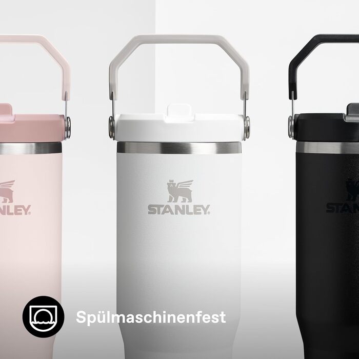 Пляшка для пиття STANLEY Flip Straw Tumbler 1.0 з трубочкою 0.89 л - Термос зберігає напої холодними протягом 12 годин - Можна мити в посудомийній машині - Спортивна пляшка - Пляшка для води без BPA - Морозостійка