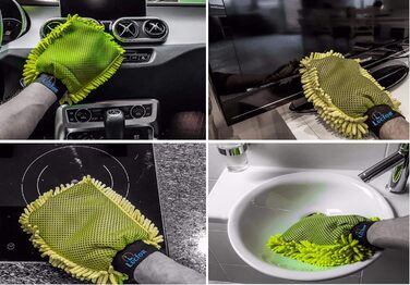 В 1 Microfiber Wash Mitt ідеально підходить для миття автомобіля, тому що дбайливо ставиться до лакофарбового покриття 2 шт. и, 2