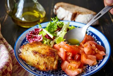 Титанова ложка-виделка з відкривачкою для пляшок, надзвичайно міцна, надлегка (Ti), здорова та екологічна ложка, виделка та відкривачка для пляшок для подорожей/кемпінгу в тканинній сумці, яку легко зберігати, Silver Spork 2 Unit